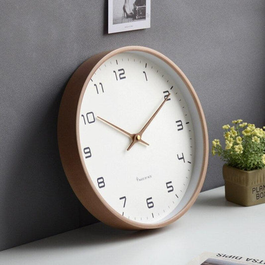 Elin – Stille houten wandklok