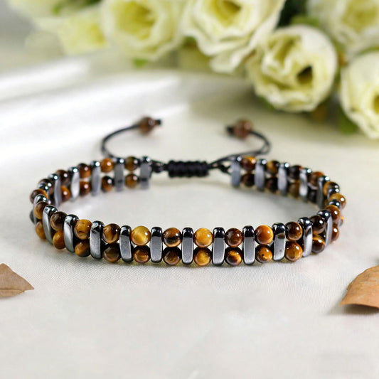 Kian | Verstelbare tijgeroog armband voor heren en dames