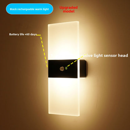 Touch-sensitive wall lamp for bedroom bedside lamp
