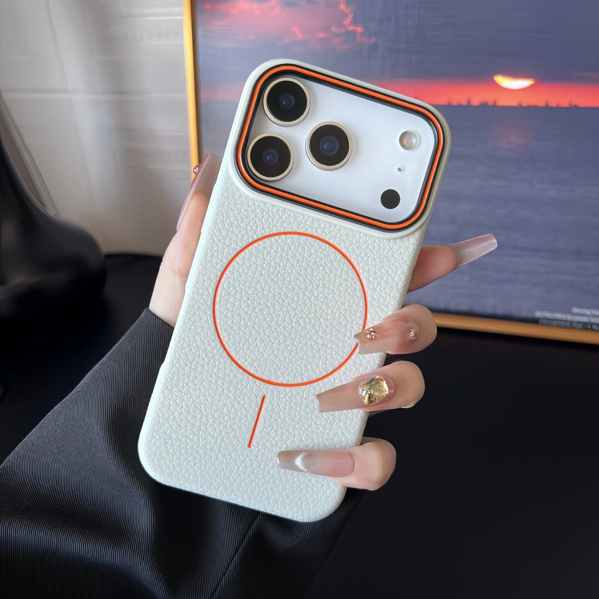 iPhone hoesje | Kunstleer, compatibel met MagSafe