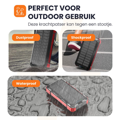 Spark 2 – Solar powerbank 30000 mAh met ingebouwde kabels