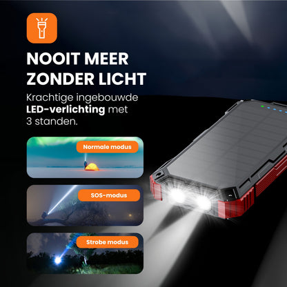 Spark 2 – Solar powerbank 30000 mAh met ingebouwde kabels