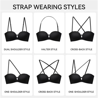 Camellia – Strapless push-up bh zonder beugel met voorsluiting