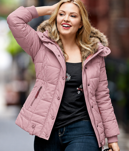 Maren | Getailleerde winterparka voor dames met capuchon