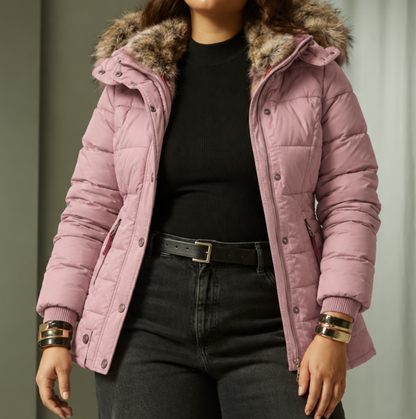 Maren | Getailleerde winterparka voor dames met capuchon