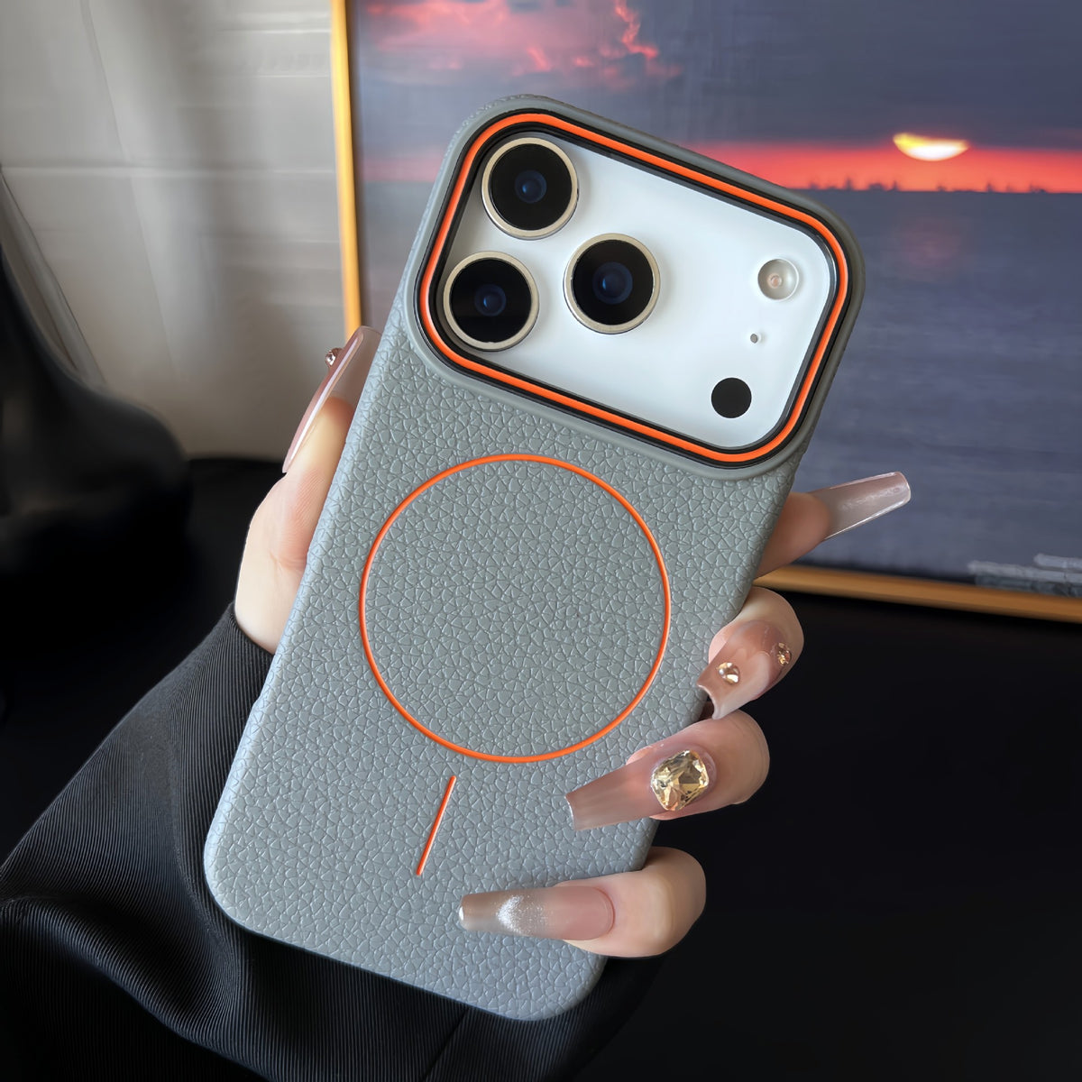 iPhone hoesje | Kunstleer, compatibel met MagSafe