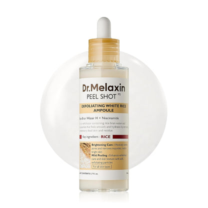 Dr. Melaxin Peeling Gezicht Ampoule met Niacinamide & Zwarte Rijst 80 ml