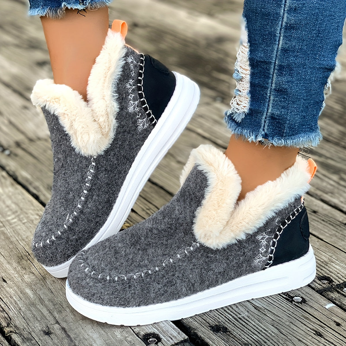 PlucheWarm Damespantoffels – Antislip en Superzachte Wintervoering
