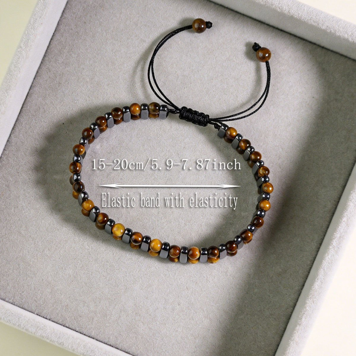 Kian | Verstelbare tijgeroog armband voor heren en dames