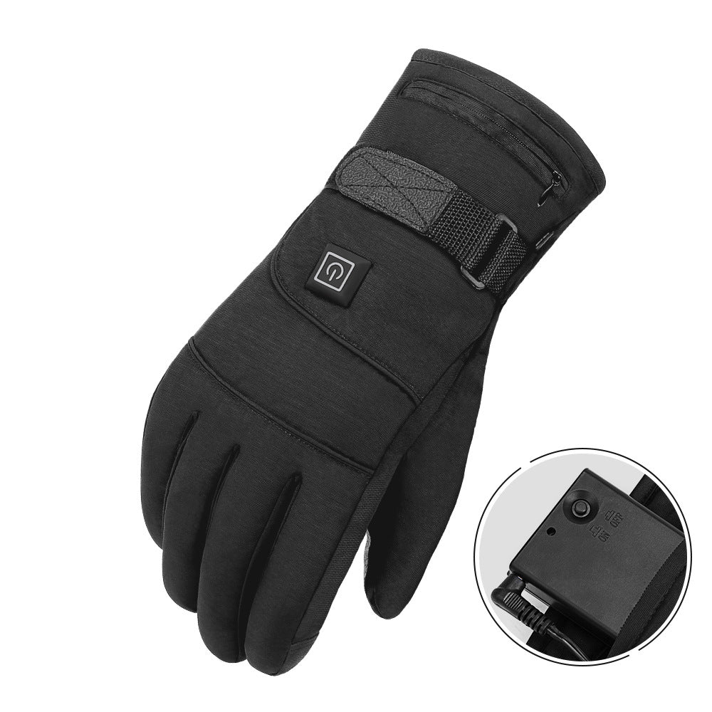 Elektrische verwarmde handschoenen met touchscreen en batterijvoeding