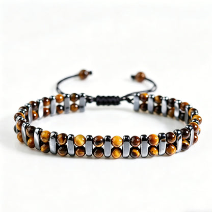 Kian | Verstelbare tijgeroog armband voor heren en dames