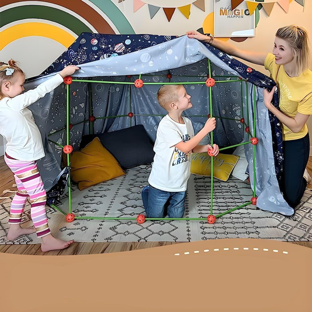 Fortino | Huttenbouwset voor kinderen om zelf een speeltent te bouwen