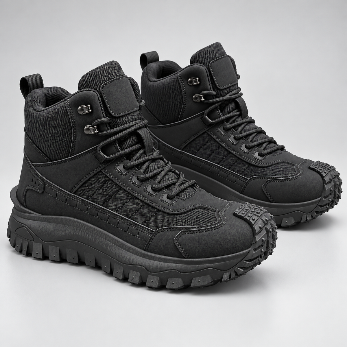 Ronan | Hoge heren wandelschoenen met veters en profielzool