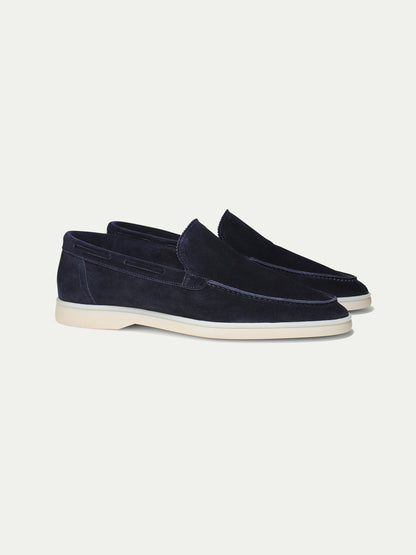 Heren Loafers van Suède Donkerblauw