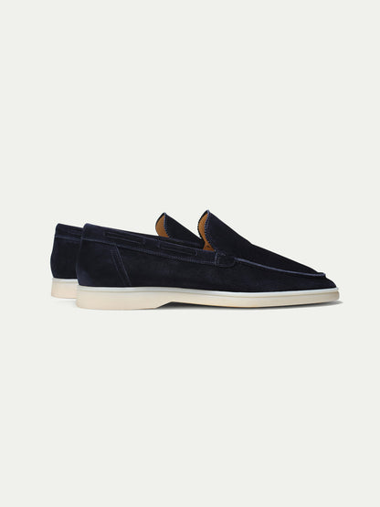 Heren Loafers van Suède Donkerblauw