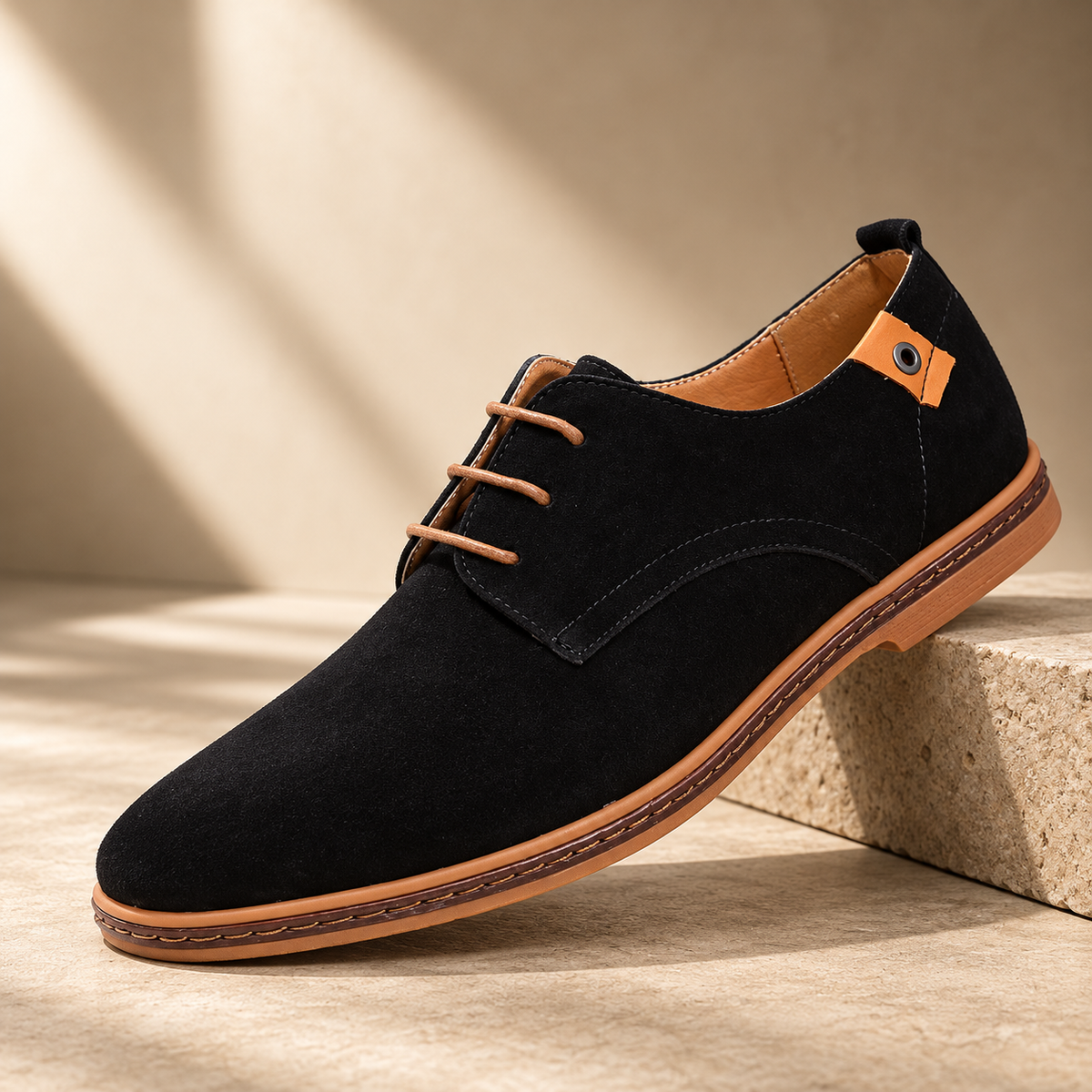 RubeX | Nette heren veterschoenen met suèdelook