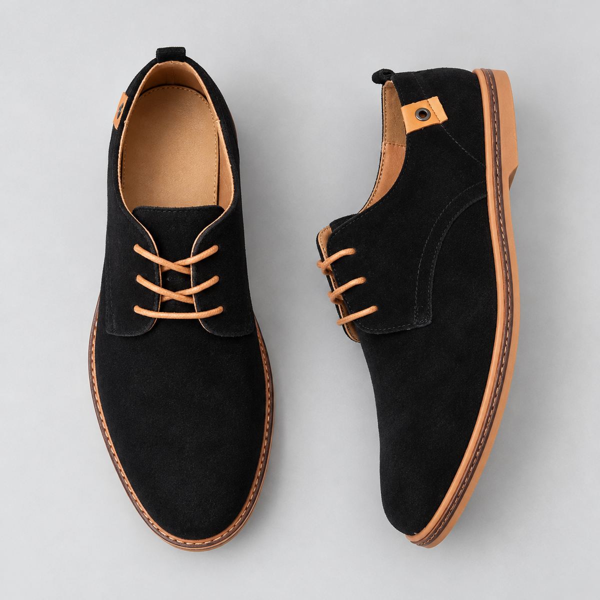RubeX | Nette heren veterschoenen met suèdelook