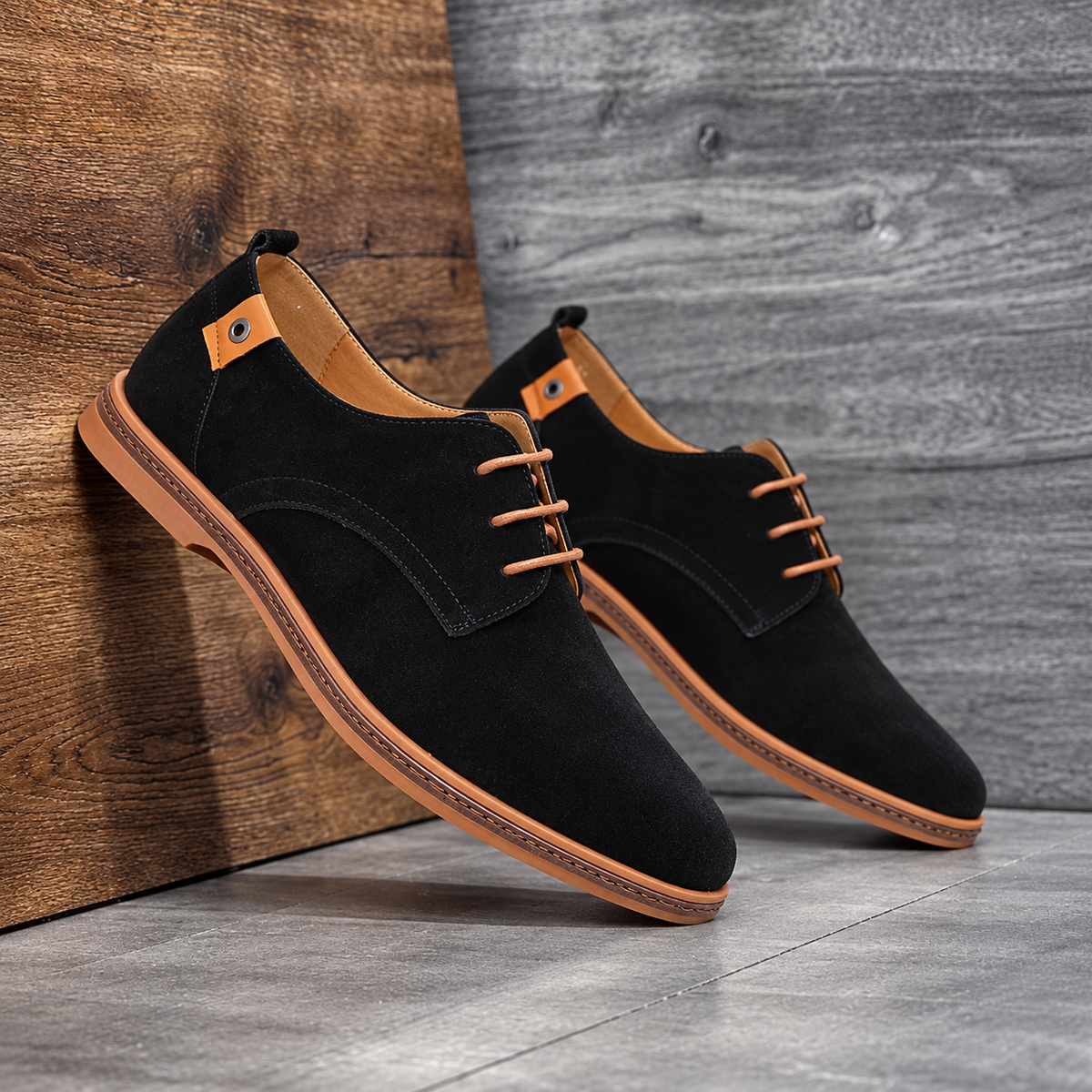 RubeX | Nette heren veterschoenen met suèdelook