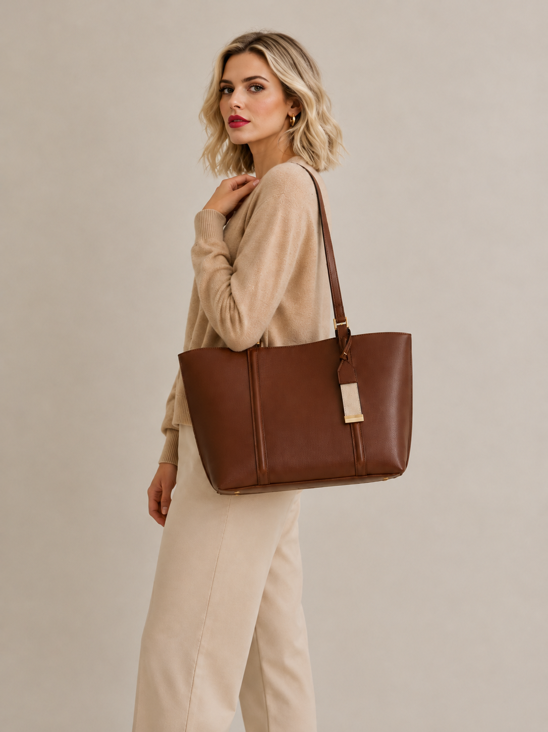 Nora | Ruime dames shopper met lange schouderhengsels