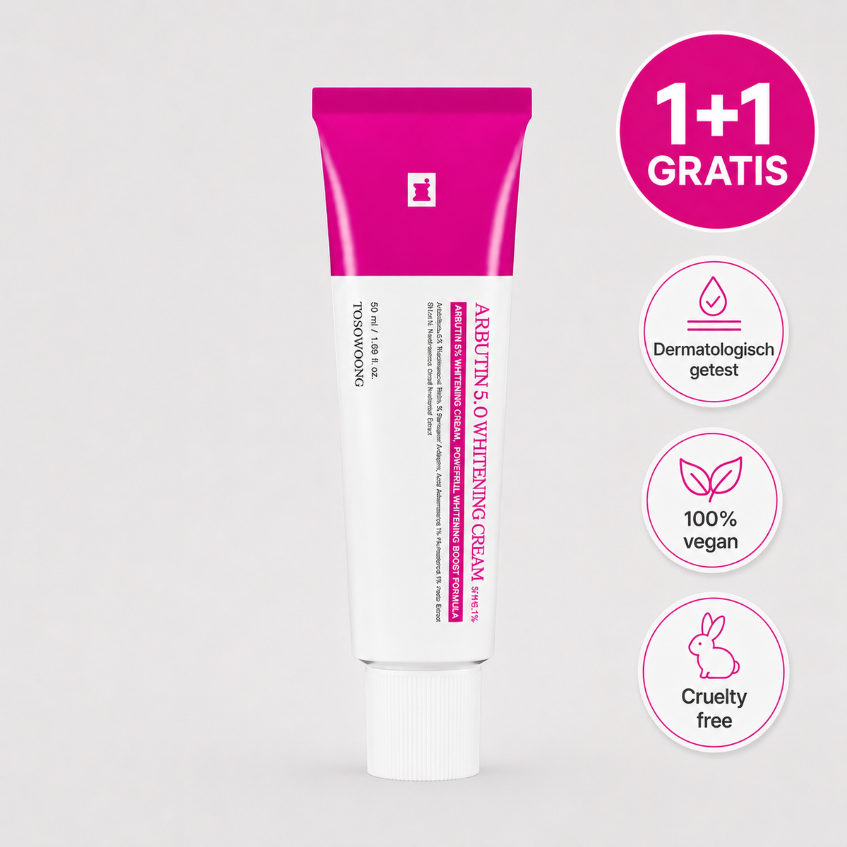 Tosowoong Arbutine 7% + tranexaminezuur 4% crème – 50 ml