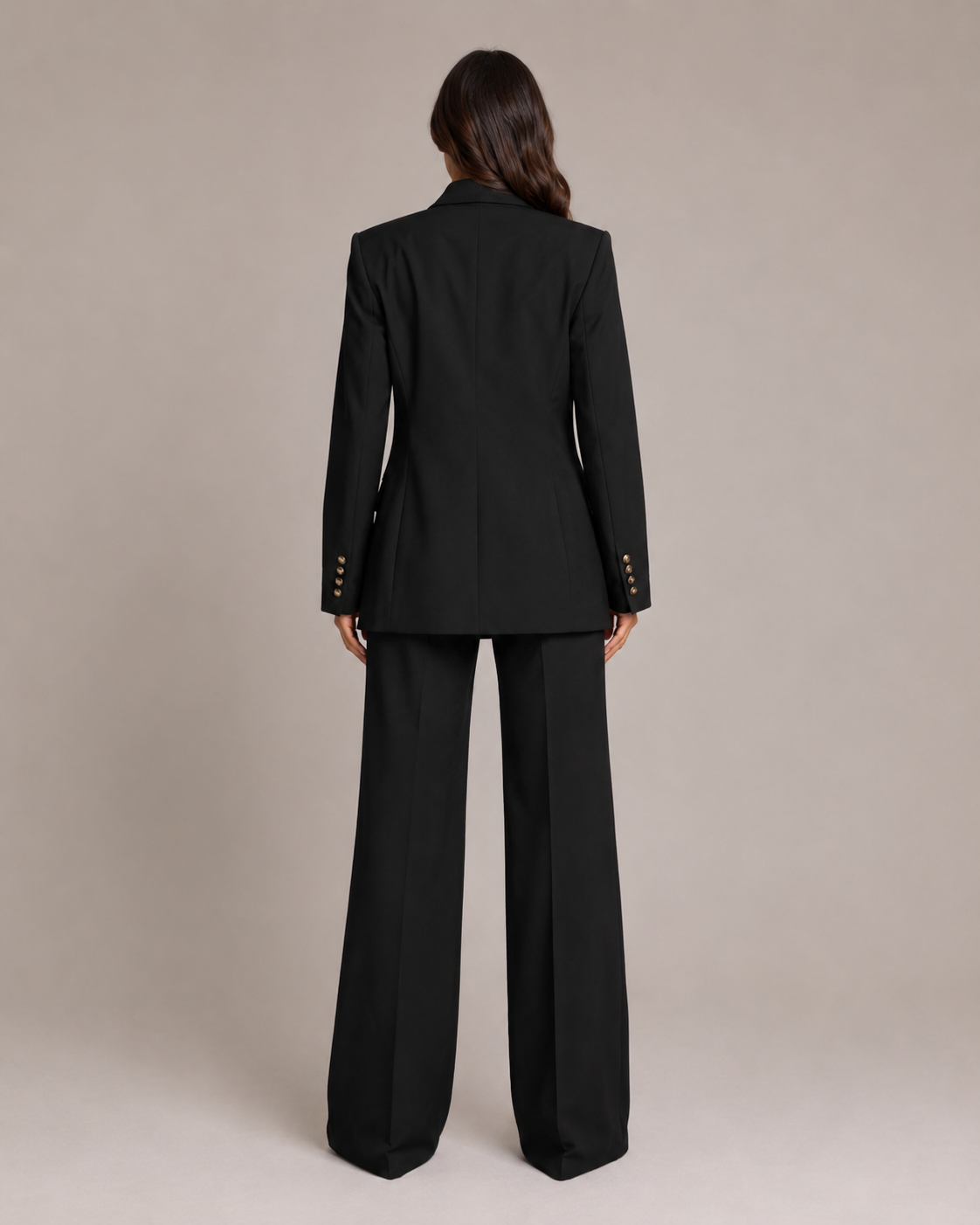 Getailleerd damespak met blazer en rechte broek | Valérie