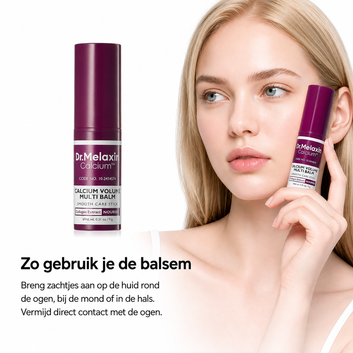 Dr.Melaxin Koreaanse Skincare Collageen Stick Multi Balm voor Oogcontour, Gezicht & Hals 9 g
