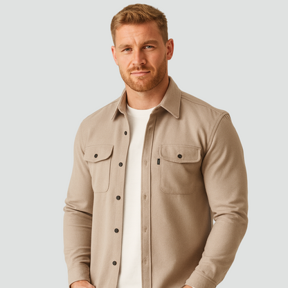 Stijlvolle Heren Overshirt met Praktische Borstzakken