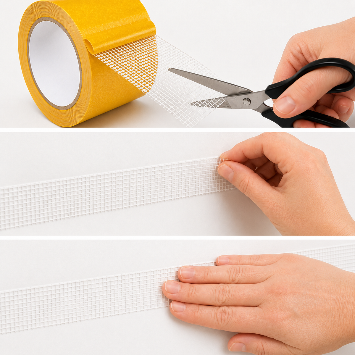 GripGrid™ Extra Sterke Dubbelzijdige Tapijttape met Gaas – 10 m × 3 cm