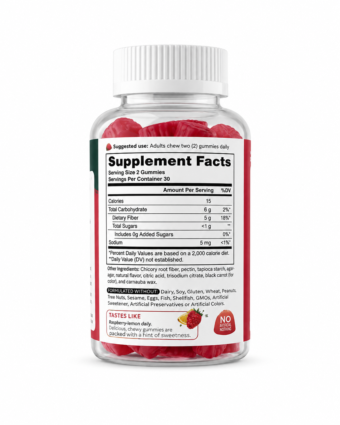 Vezels supplement | Vezel gummies met 5 g voedingsvezels | 60 gummies