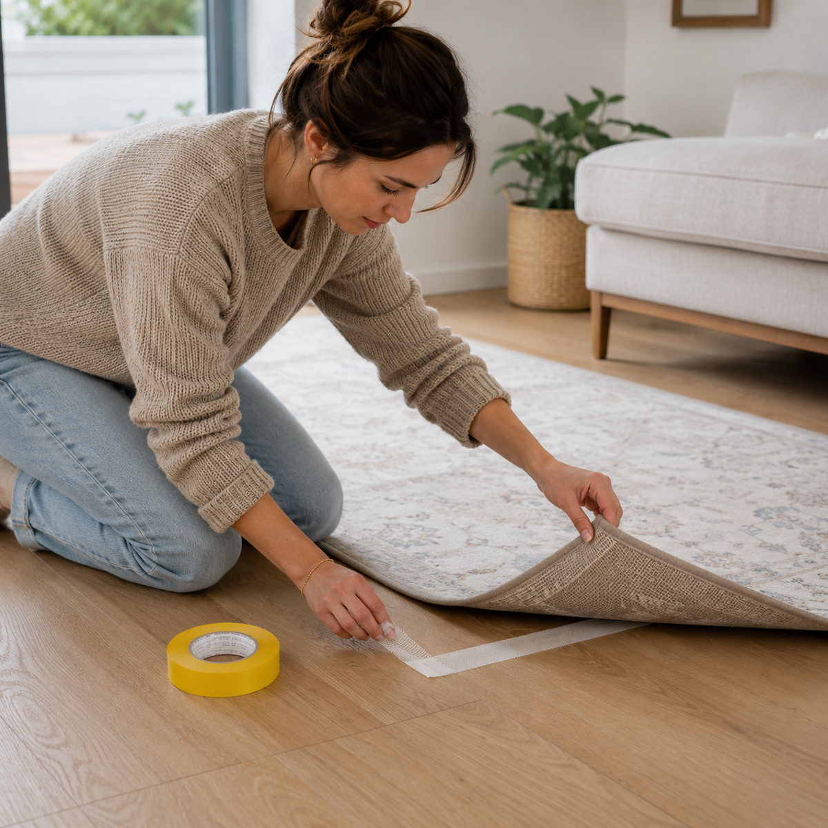 GripGrid™ Extra Sterke Dubbelzijdige Tapijttape met Gaas – 10 m × 3 cm