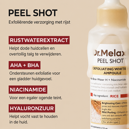 Dr. Melaxin Peeling Gezicht Ampoule met Niacinamide & Zwarte Rijst 80 ml
