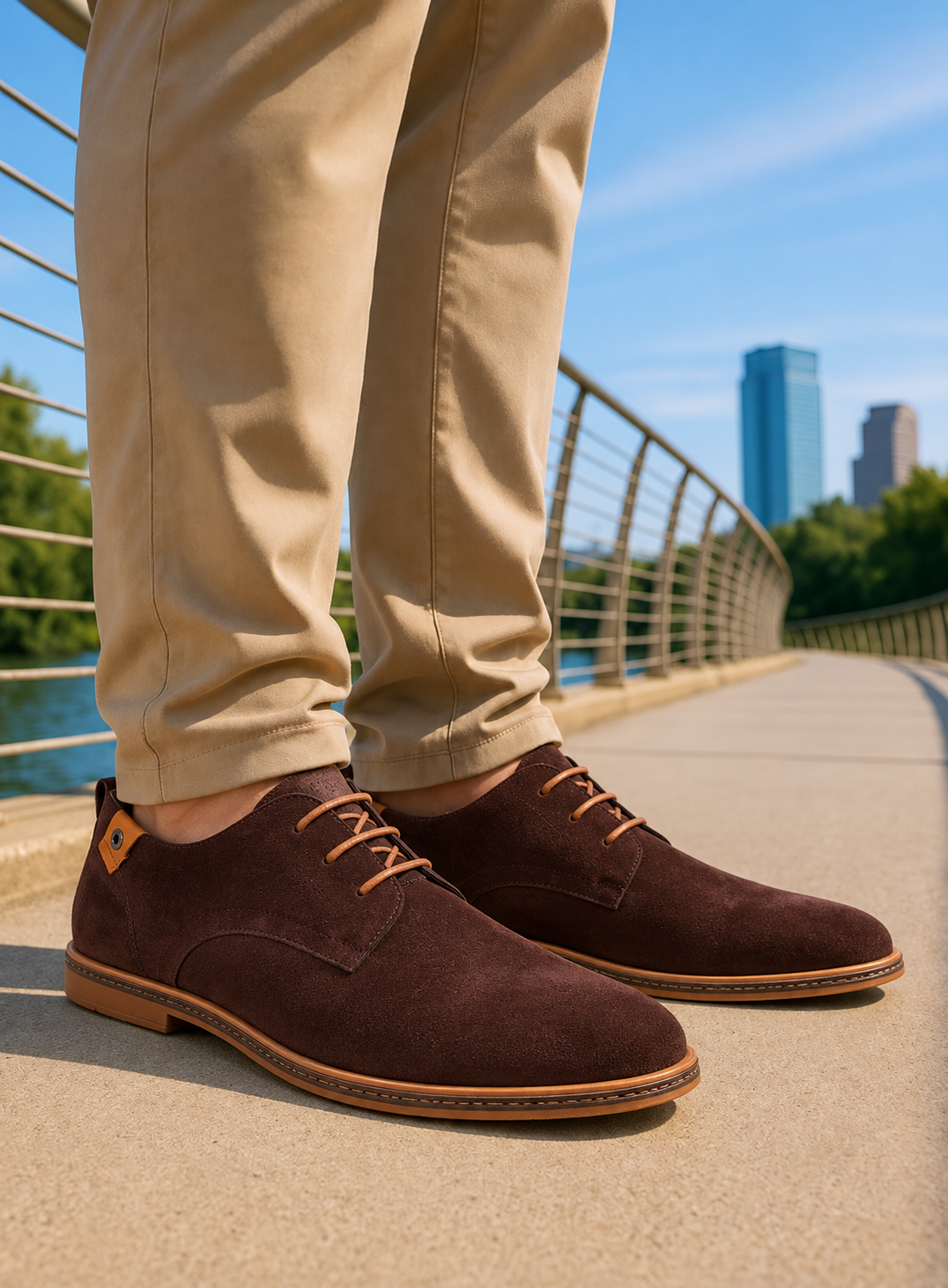 RubeX | Nette heren veterschoenen met suèdelook