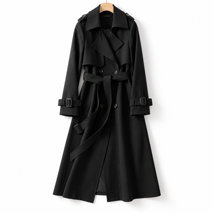 Noëlle | Dames trenchcoat met ceintuur en dubbele knoopsluiting