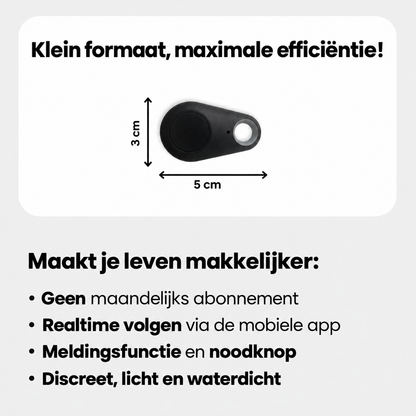 Mini Tracker met App | Voor Kinderrugzakken, Sleutels en Tassen | Klein, Licht en Makkelijk Mee te Nemen | BLYSARA