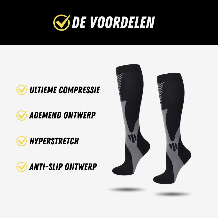 Compressiekousen – Premium Steunkousen voor Sport & Dagelijks Gebruik