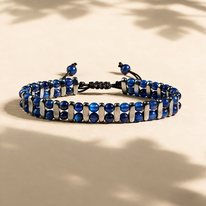 Kian | Verstelbare tijgeroog armband voor heren en dames