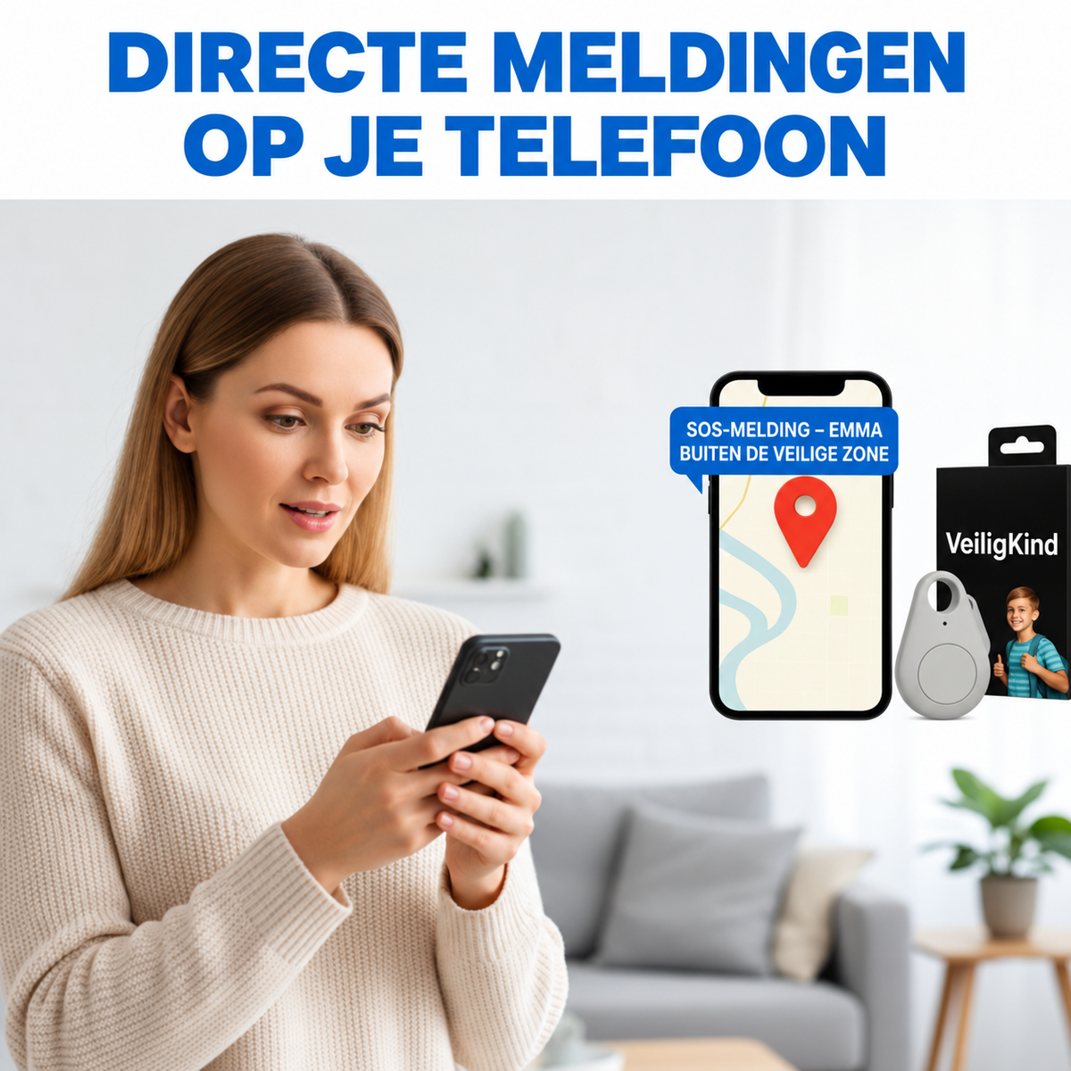 Mini Tracker met App | Voor Kinderrugzakken, Sleutels en Tassen | Klein, Licht en Makkelijk Mee te Nemen | BLYSARA