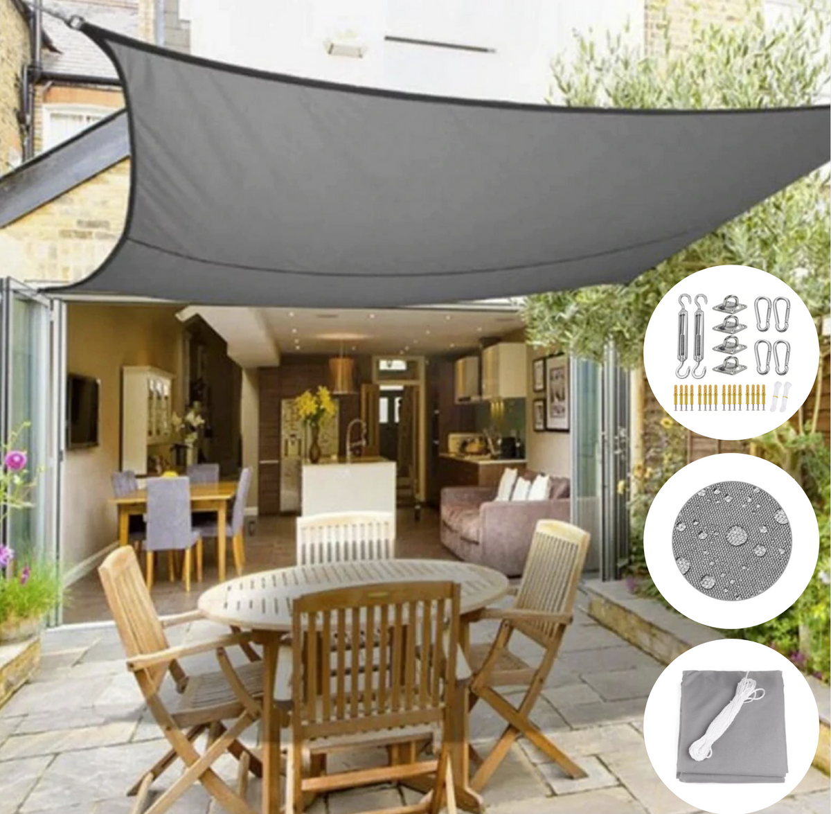 Schaduwdoek | Waterafstotend zonnedoek voor tuin, terras en balkon