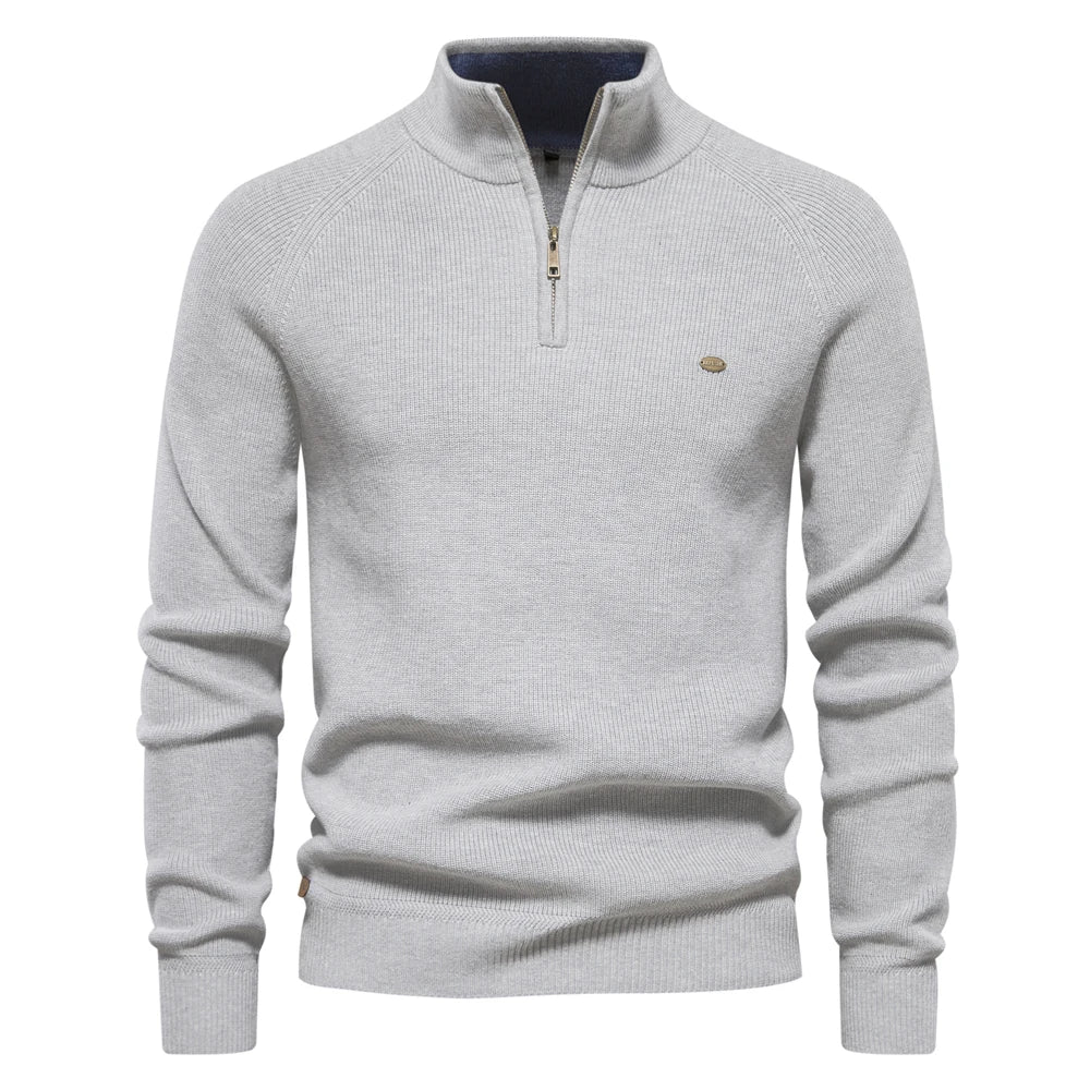 Heren Cardigan Hoog Col Casual Met Rits