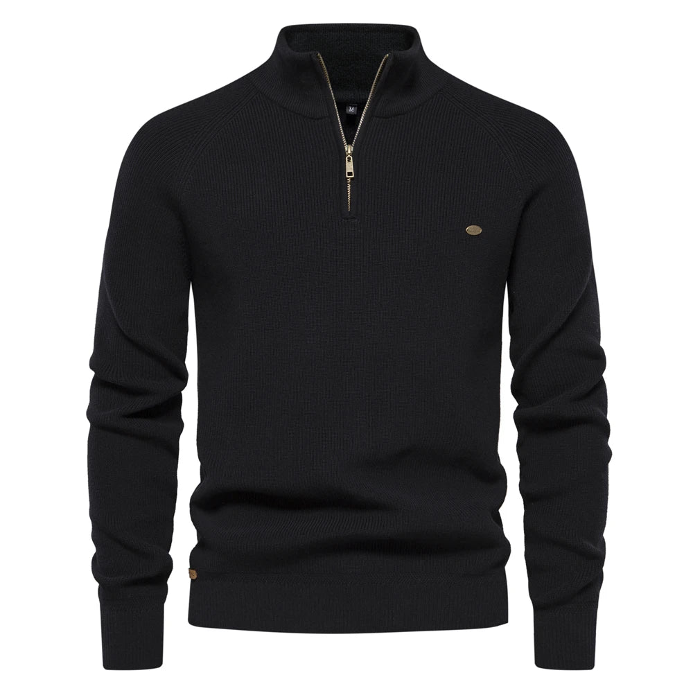 Heren Cardigan Hoog Col Casual Met Rits
