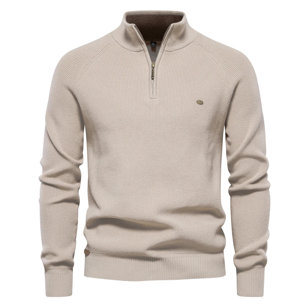 Heren Cardigan Hoog Col Casual Met Rits