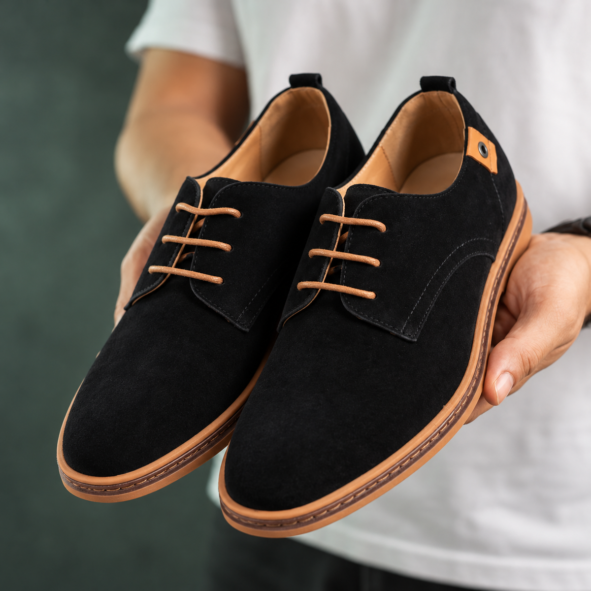 RubeX | Nette heren veterschoenen met suèdelook