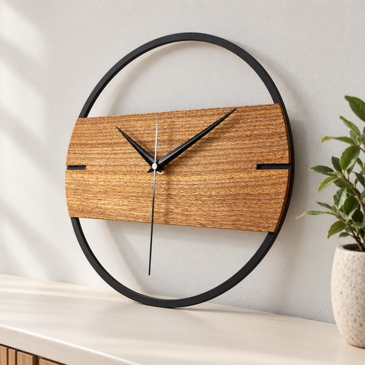 Armand | Ronde wandklok met kwartsuurwerk