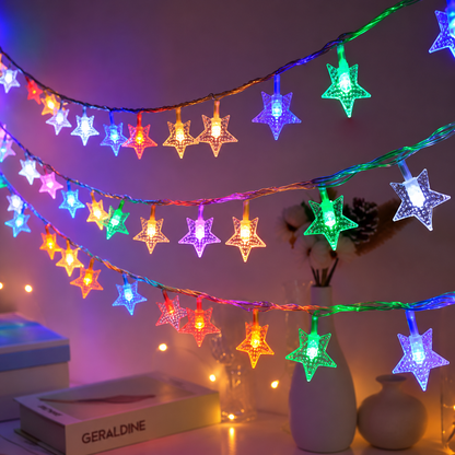 LED kerstverlichting met sterren of bolletjes – USB of solar