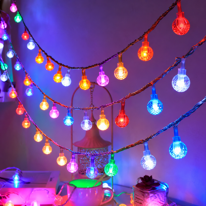 LED kerstverlichting met sterren of bolletjes – USB of solar