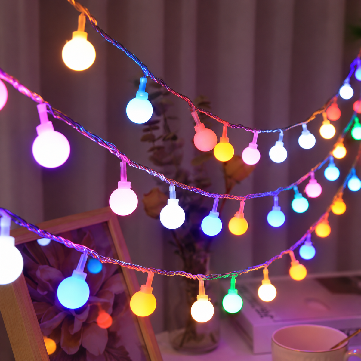 LED kerstverlichting met sterren of bolletjes – USB of solar