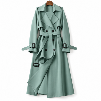 Noëlle | Dames trenchcoat met ceintuur en dubbele knoopsluiting