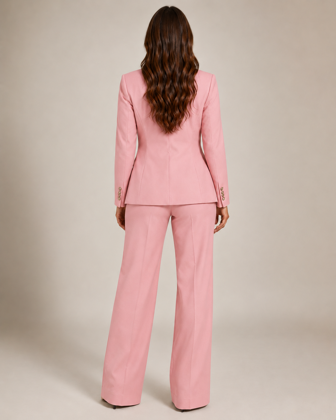 Getailleerd damespak met blazer en rechte broek | Valérie