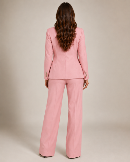 Getailleerd damespak met blazer en rechte broek | Valérie