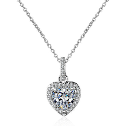 Livia | Damesketting met hartjeshanger en fonkelende steentjes